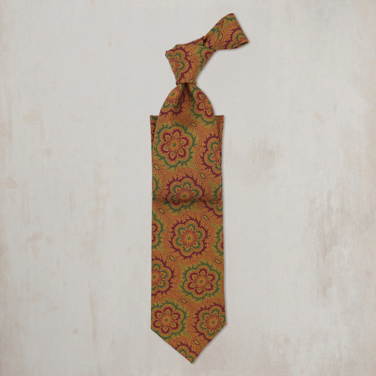 Floral Paisley Silk Tie in Dark Red