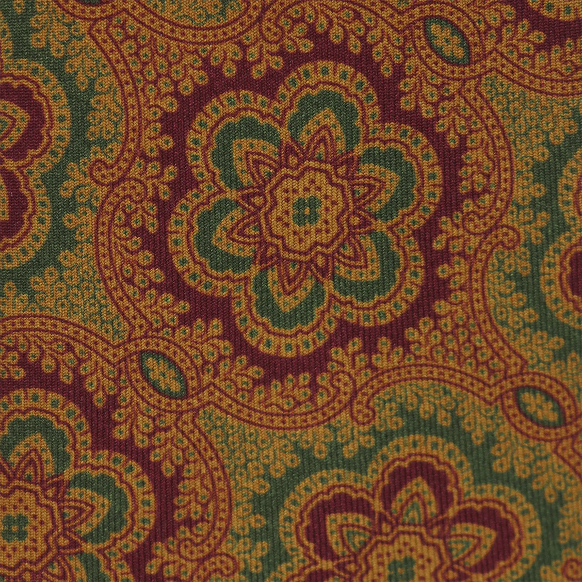 Floral Paisley Silk Tie in Dark Red - Image 3