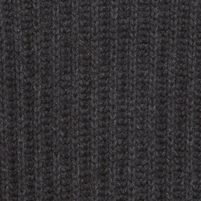 Ribbed 12 Ply Cashmere Cardigan in Charcoal - Image 4