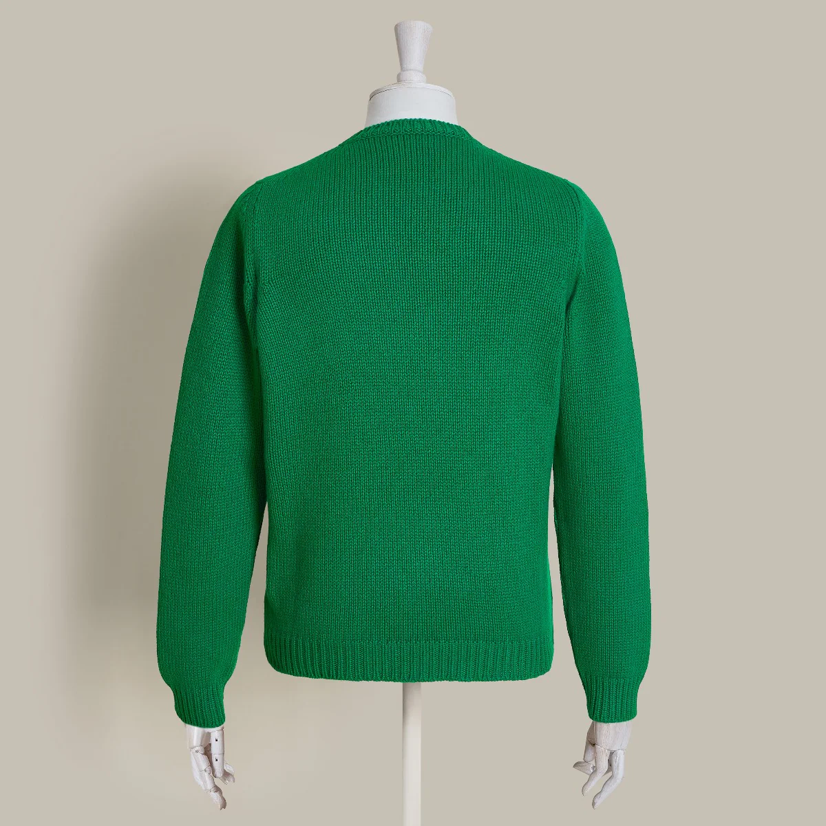 12Ply Plain Knit Cashmere Sweater In Emerald - Image 5