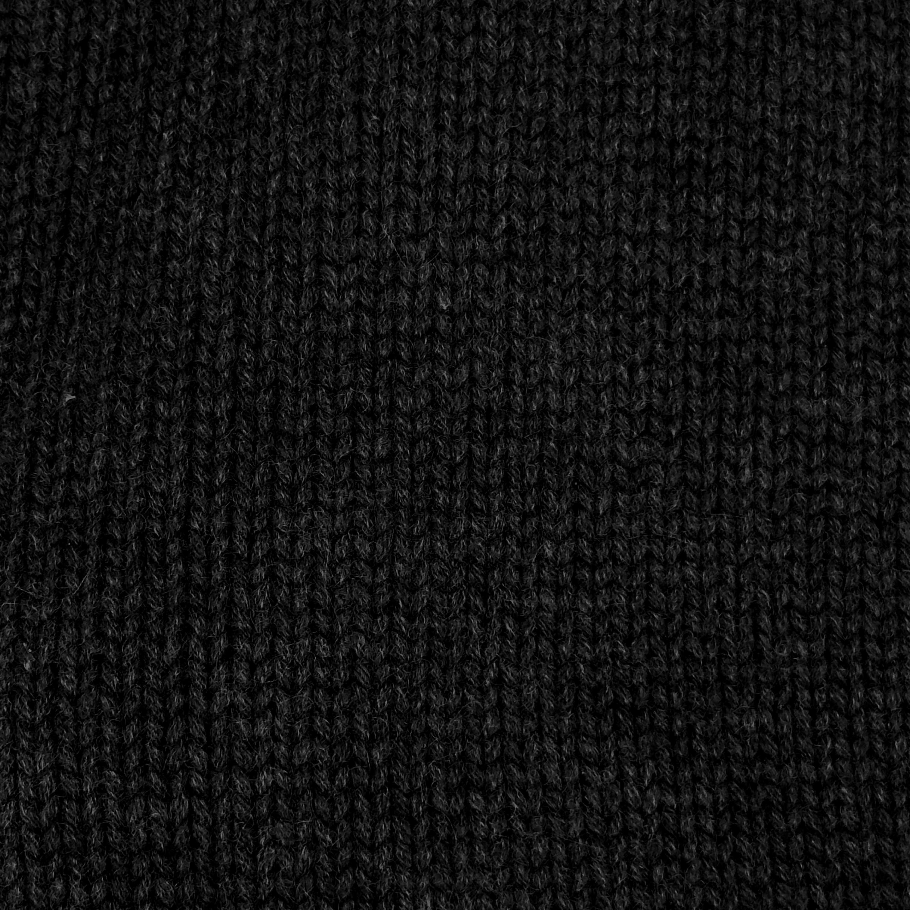 12Ply Plain Knit Cashmere Sweater in Black - Image 4