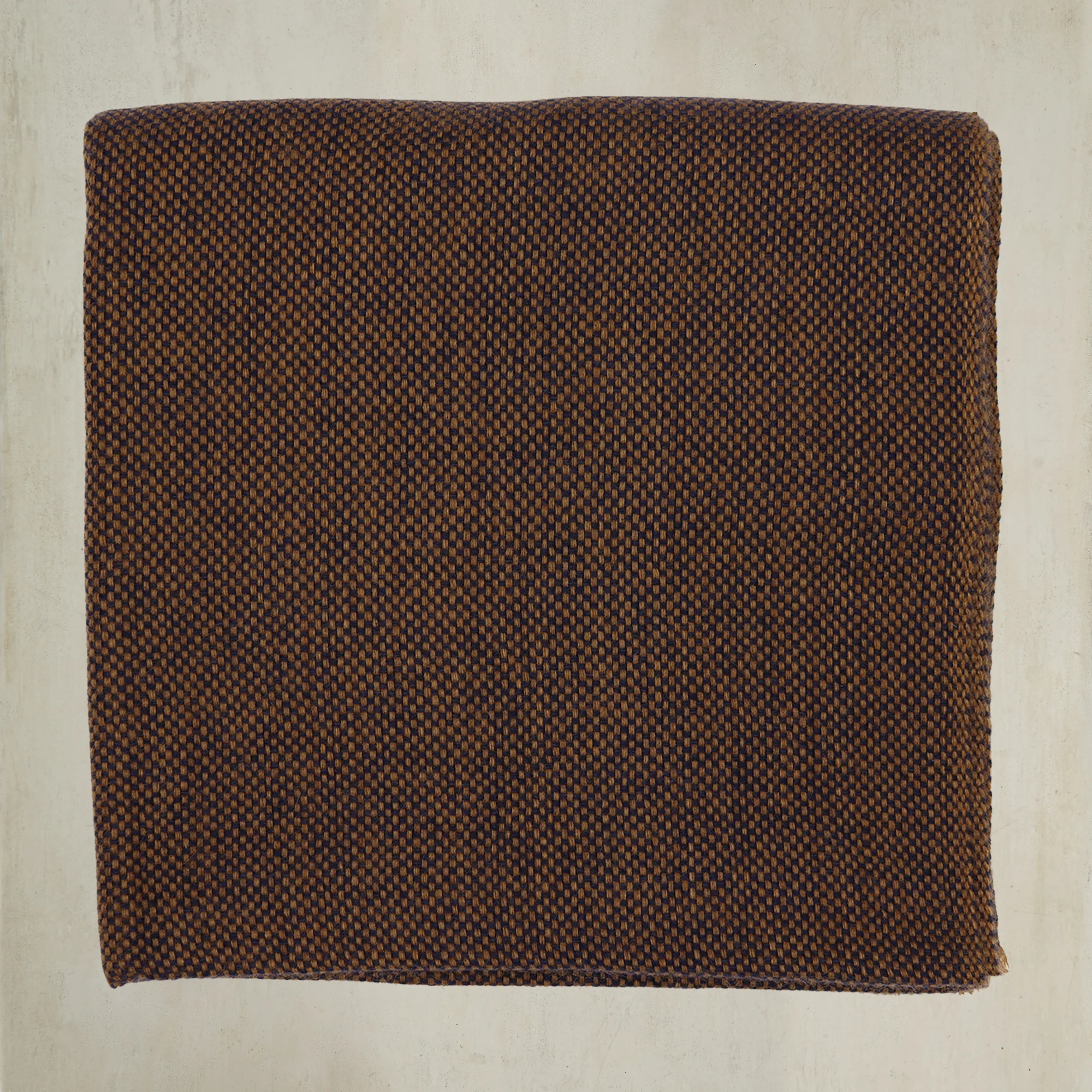 Cashmere Birdseye Weave Scarf in Walnut - Image 2