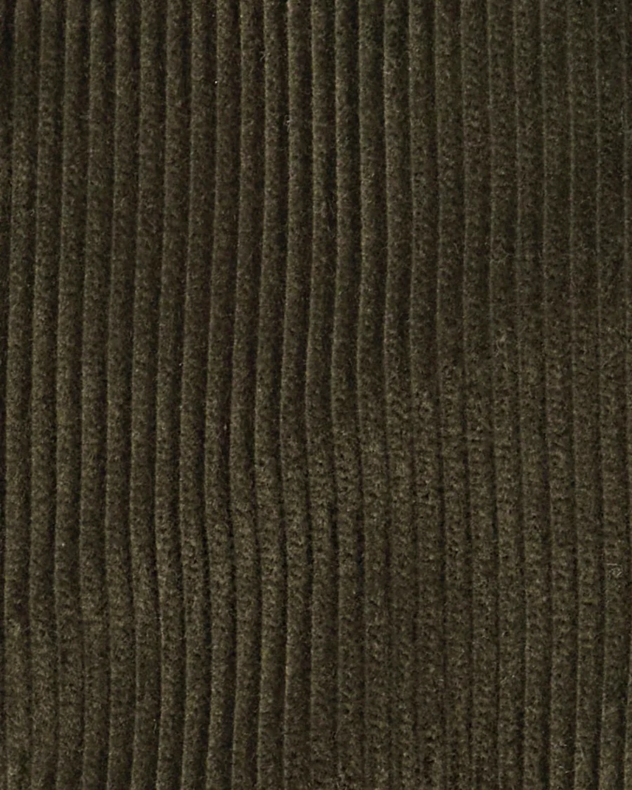 Unstructured Double Breasted Corduroy Jacket in Dark Olive - Image 5