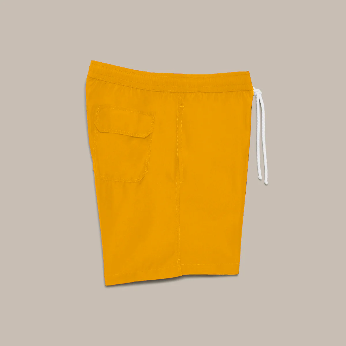 Plain Swimming Trunks in Yellow - Image 2