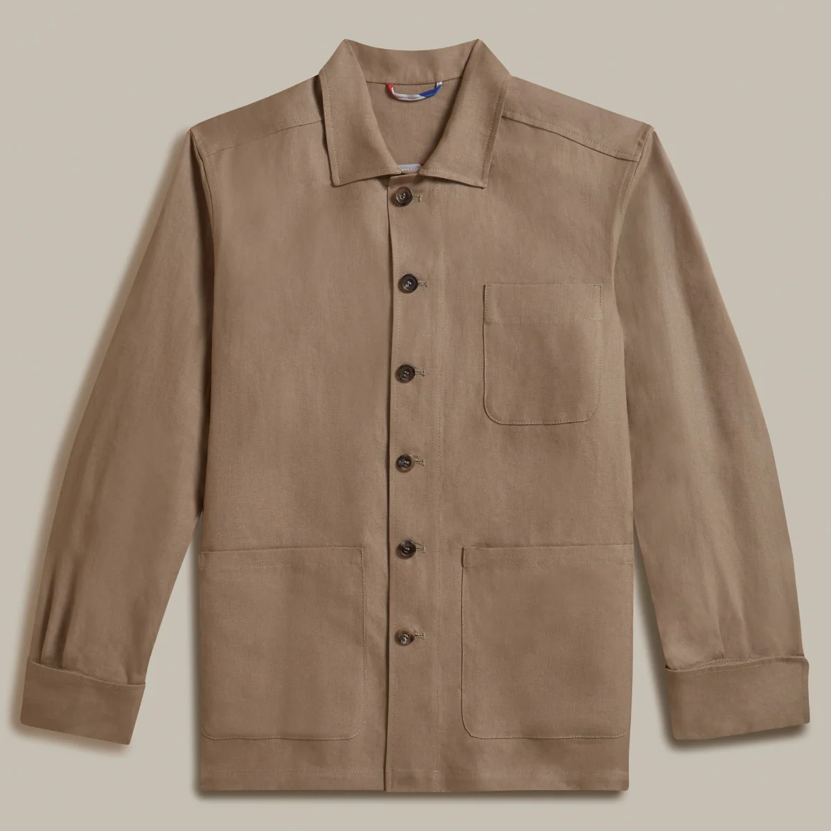 Air Mail Linen Work Jacket In Natural - Image 4
