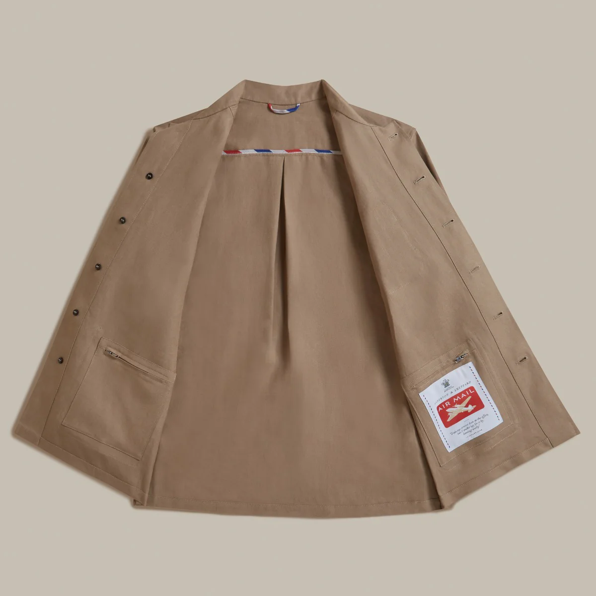 Air Mail Linen Work Jacket In Natural - Image 5