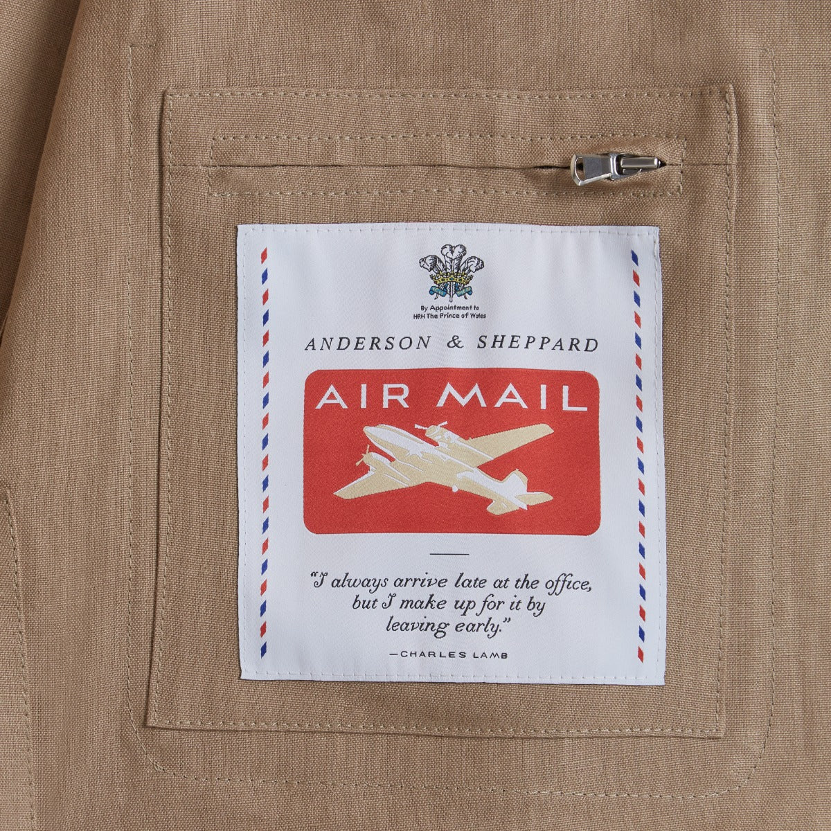 Air Mail Linen Work Jacket In Natural - Image 7