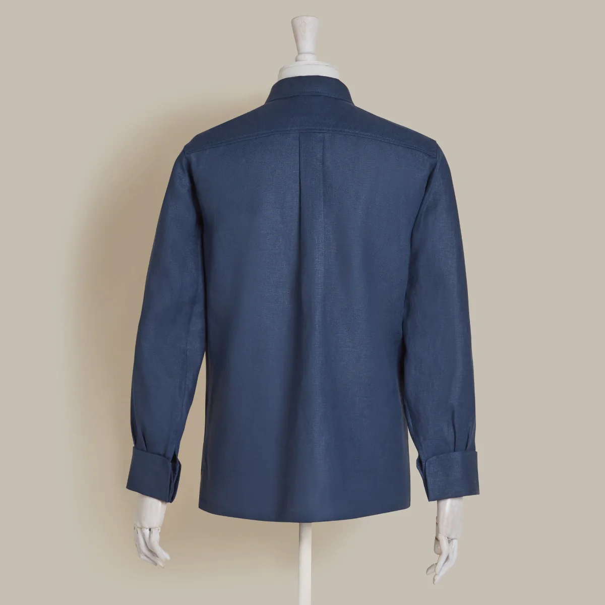 Air Mail Linen Work Jacket In Navy - Image 3