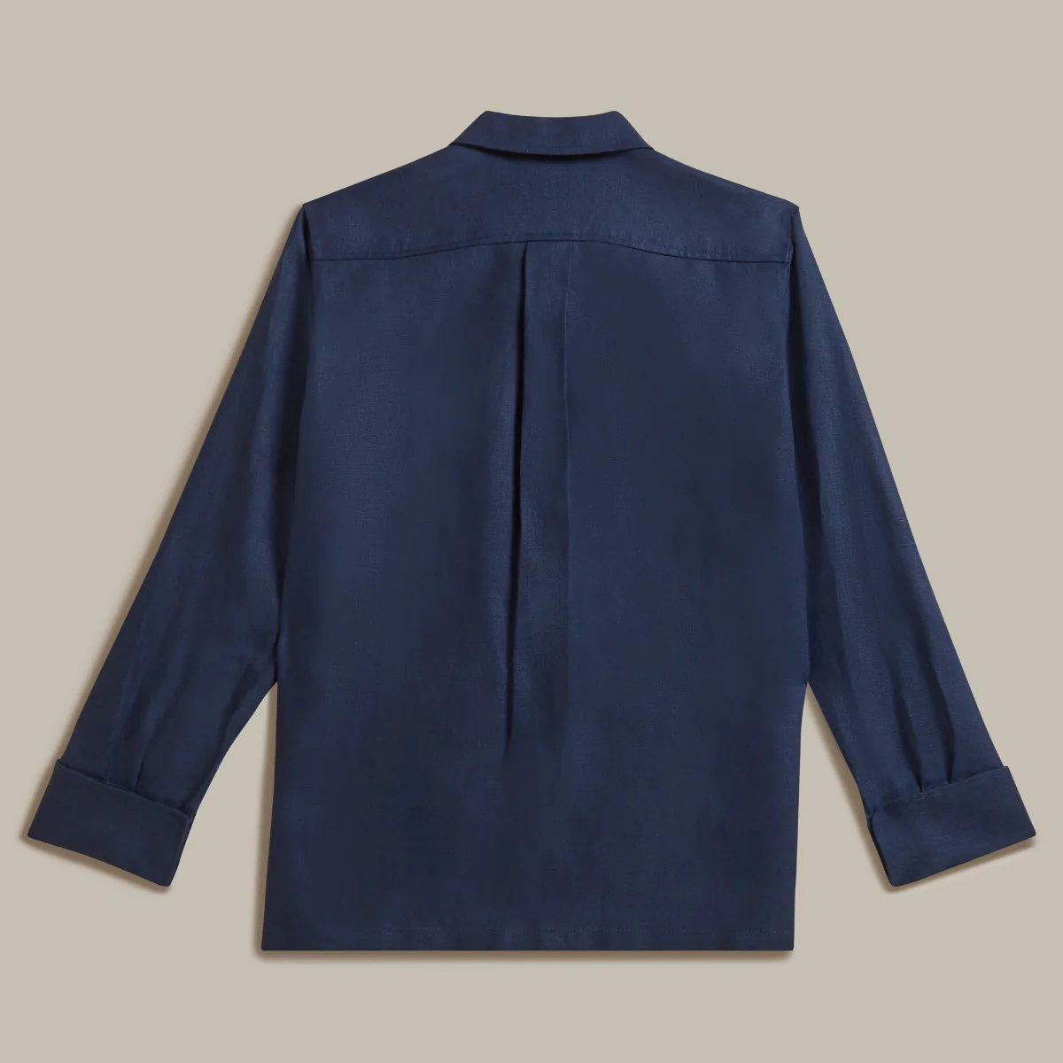 Air Mail Linen Work Jacket In Navy - Image 6