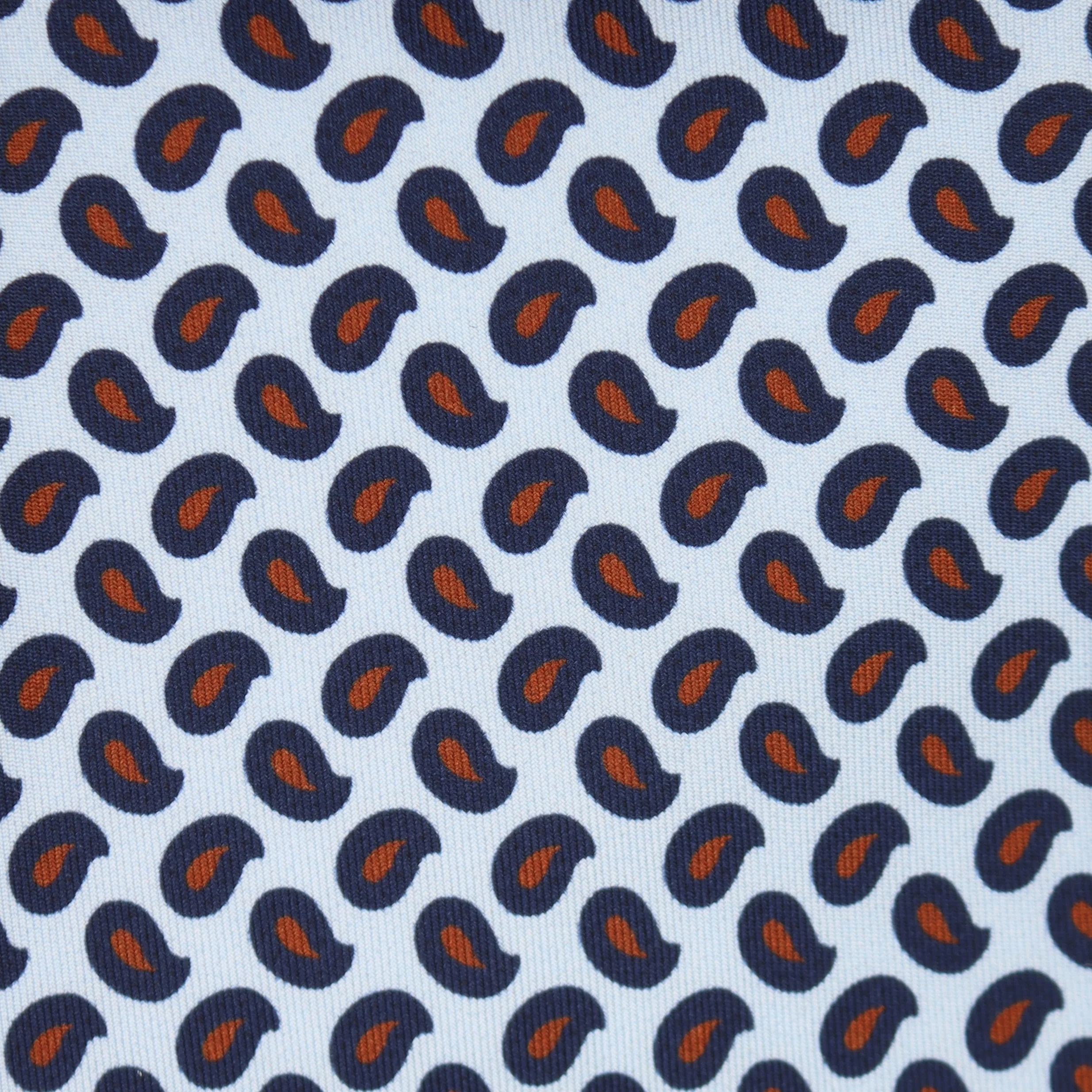 Bold Paisley Tie in Silver Blue - Image 2