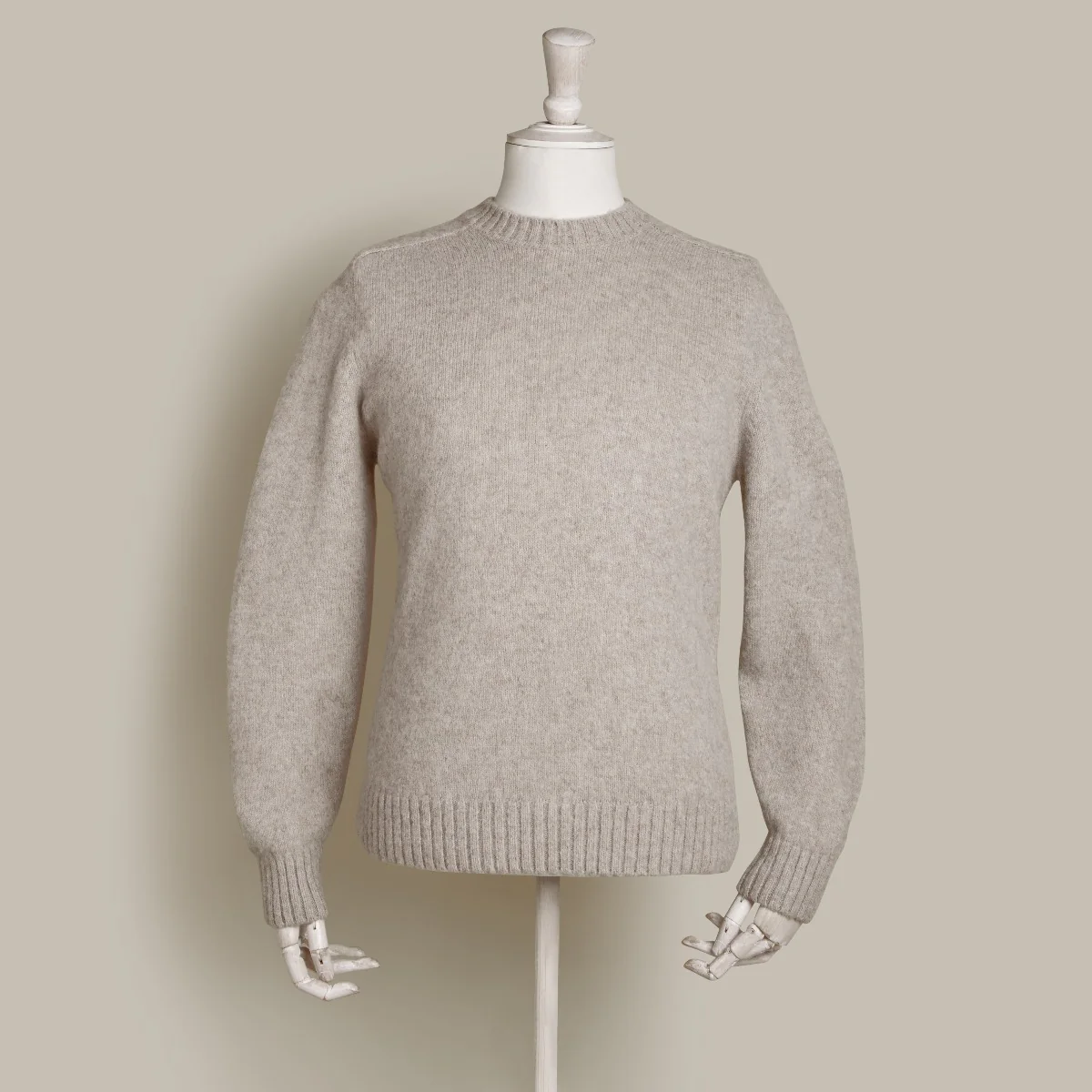 Brushed Geelong Crew Neck Sweater In Natural