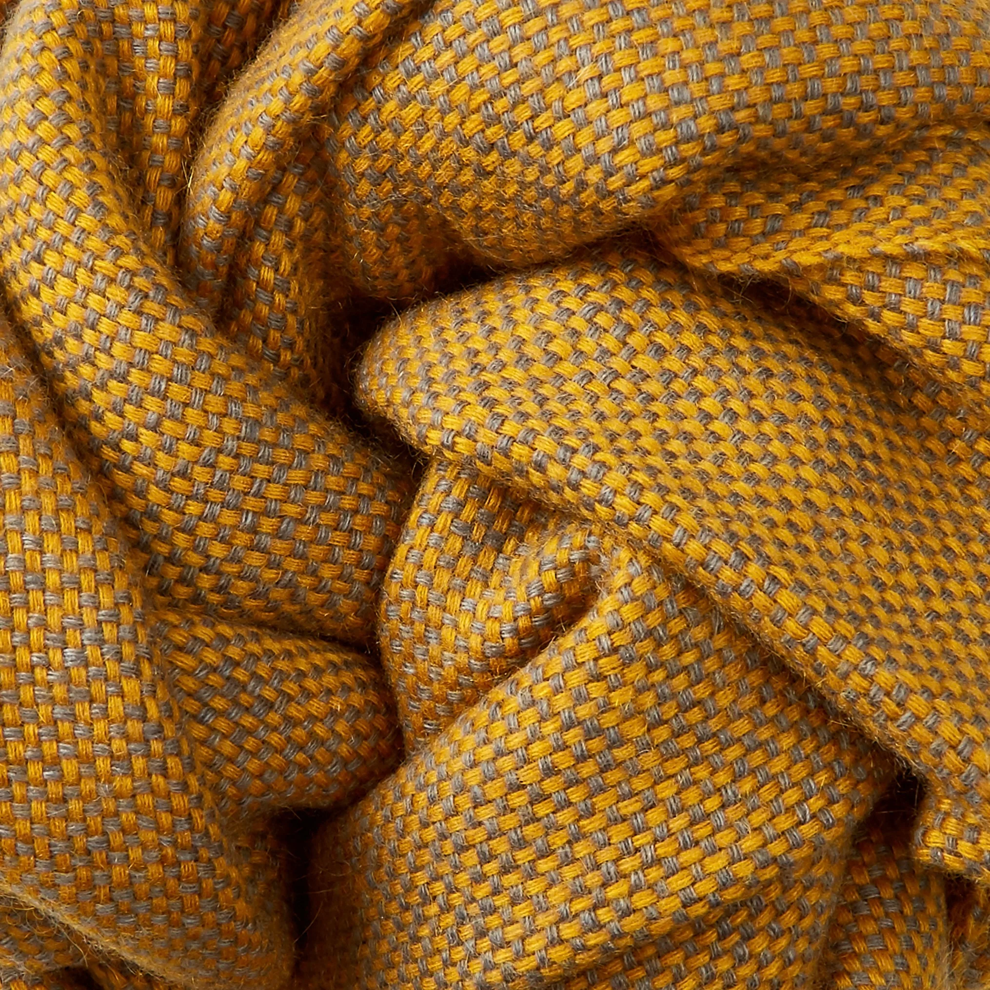 Cashmere Birdseye Weave Scarf In Gold And Grey - Image 3