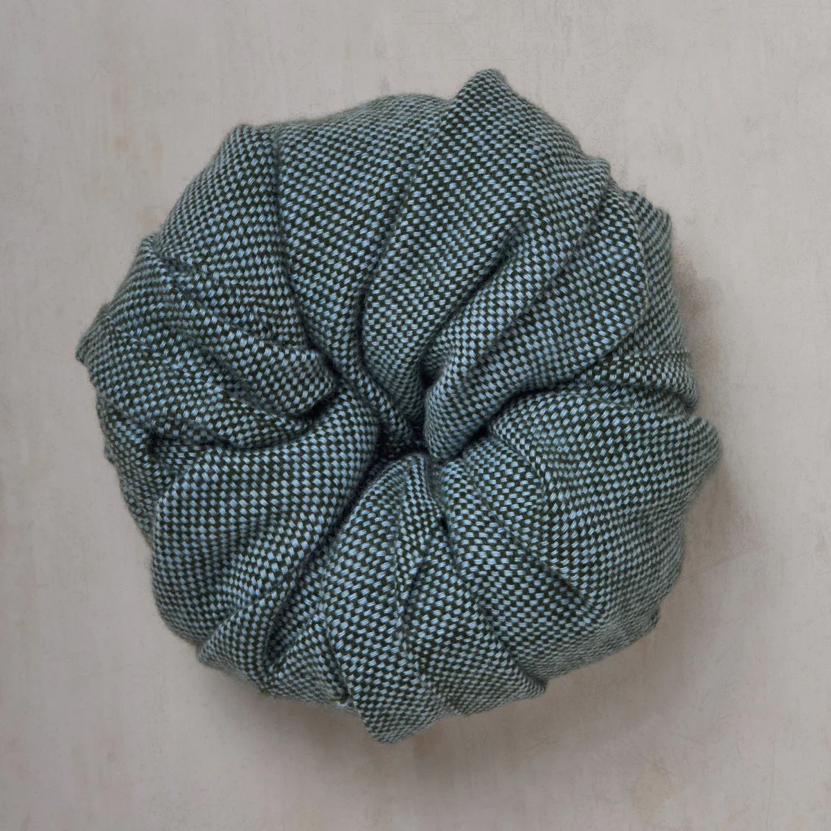 Cashmere Birdseye Scarf In Khaki And Sky