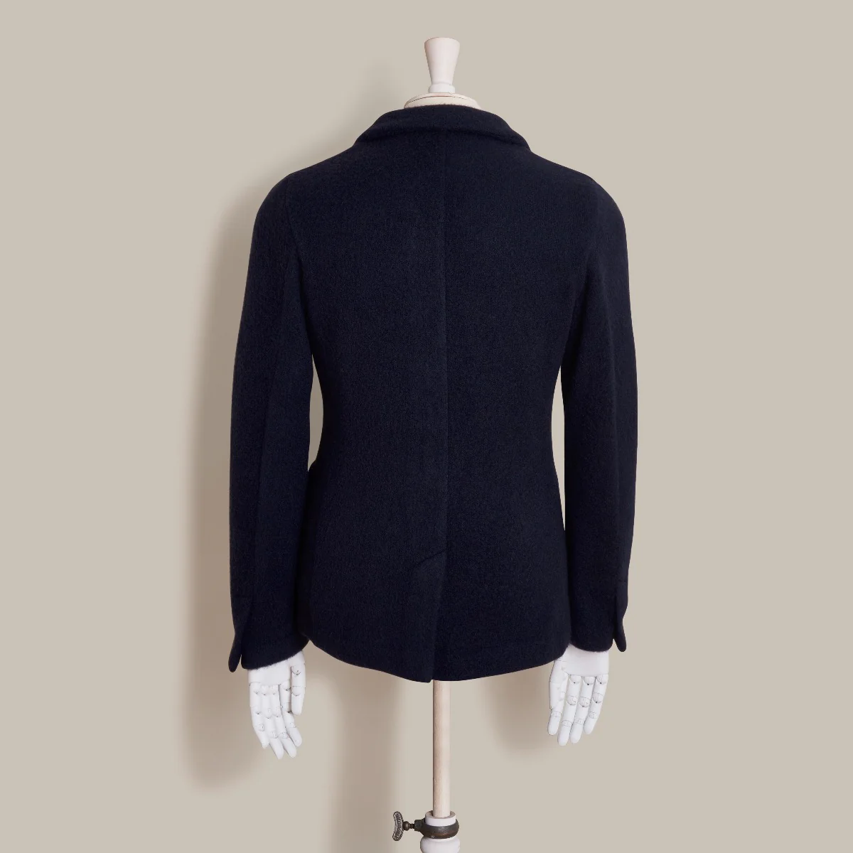 Cashmere Knitted Blazer In Navy - Image 3