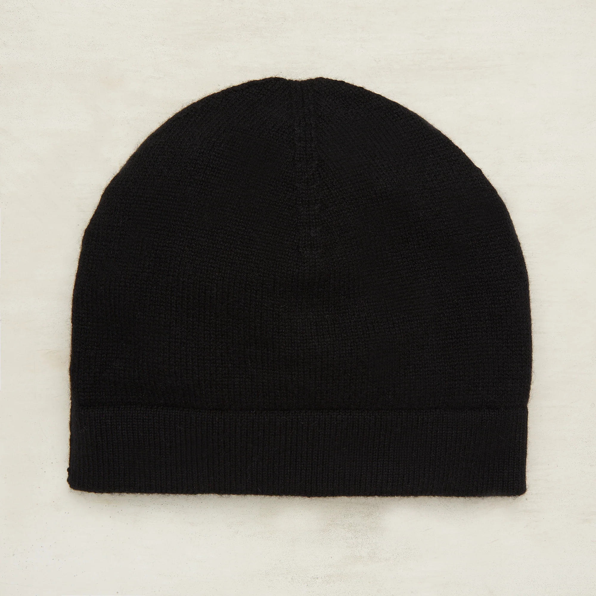 Cashmere Beanie Knitted Hat In Black