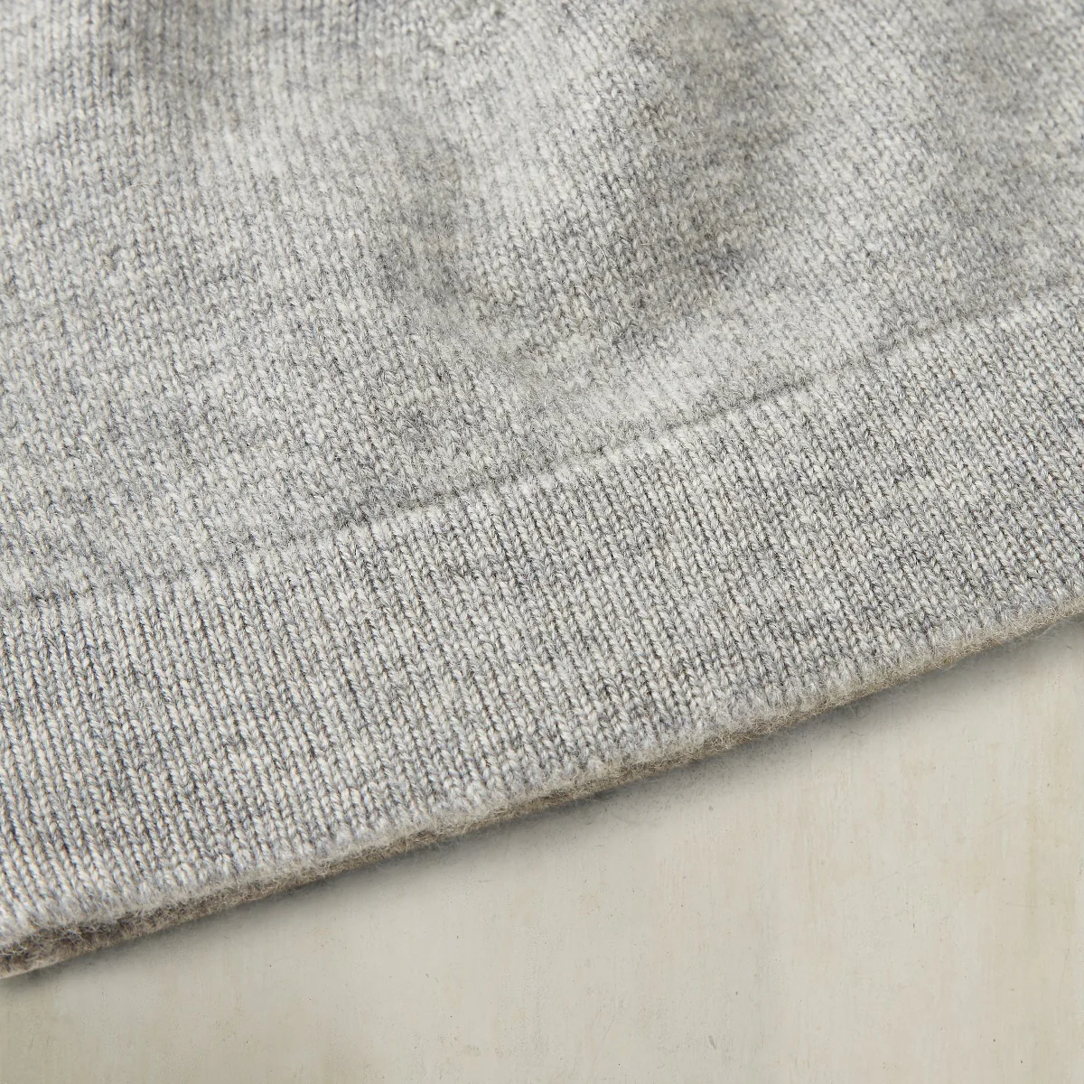 Cashmere Beanie Knitted Hat In Grey - Image 2