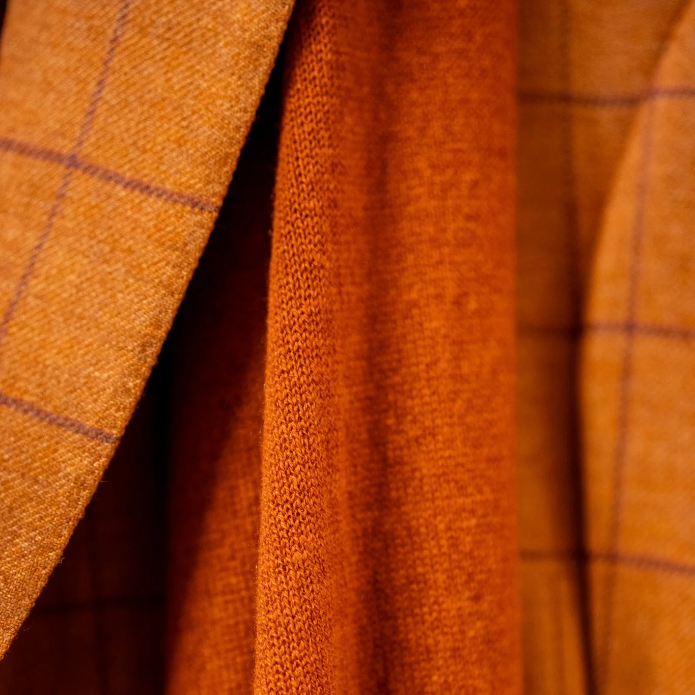 Cashmere Knitted Scarf In Orange - Image 5