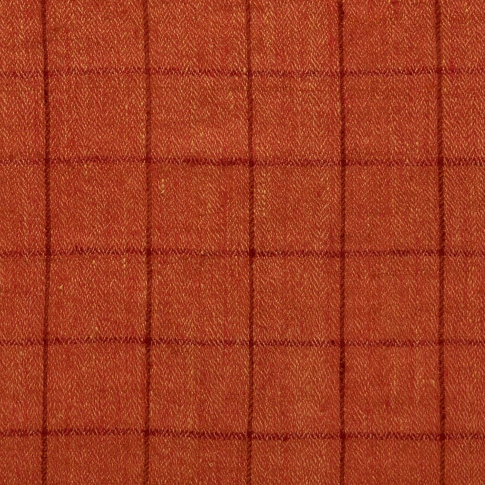 Cashmere Check Pocket Square In Orange And Red - Image 3