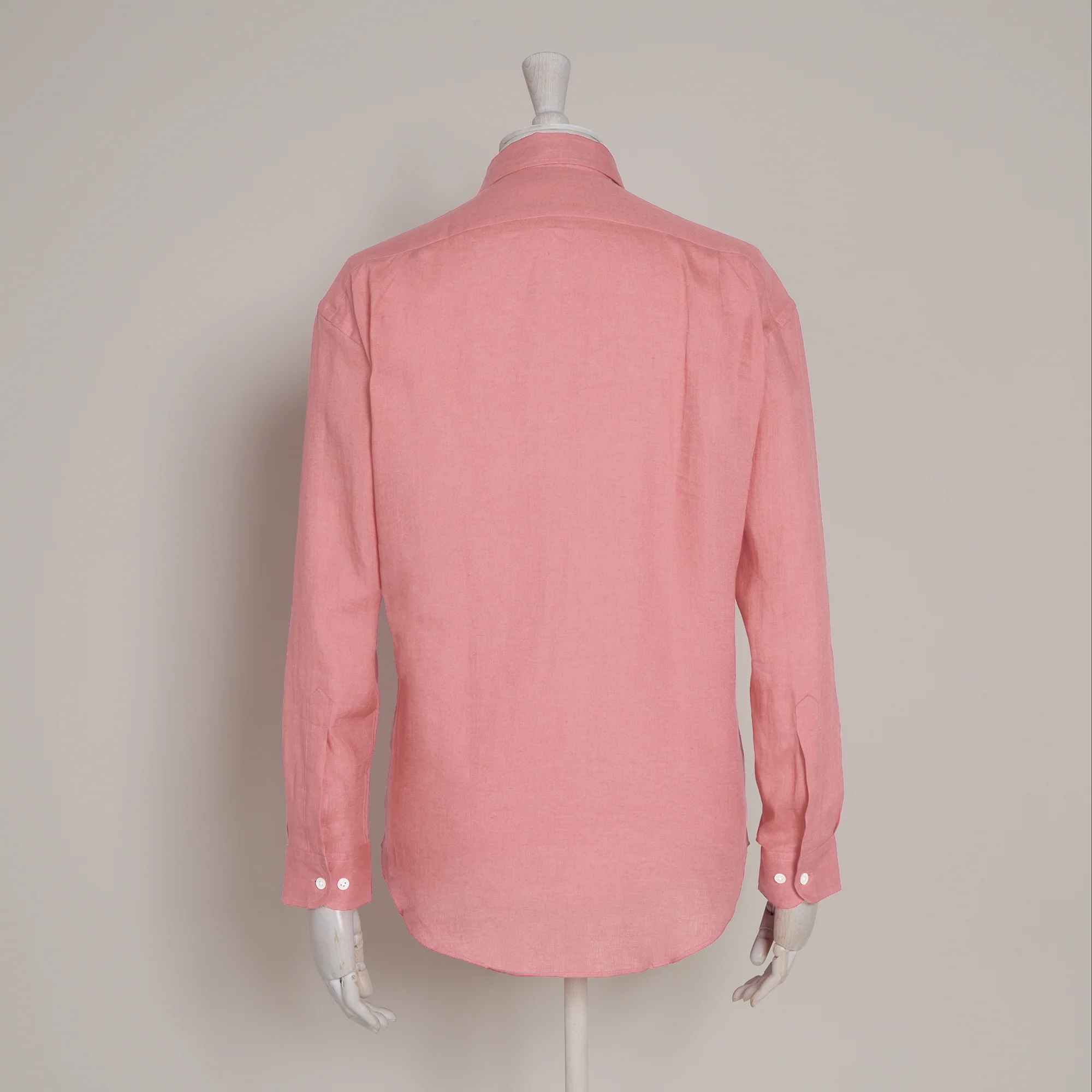 Classic Fit Linen Shirt in Antique Pink - Image 3