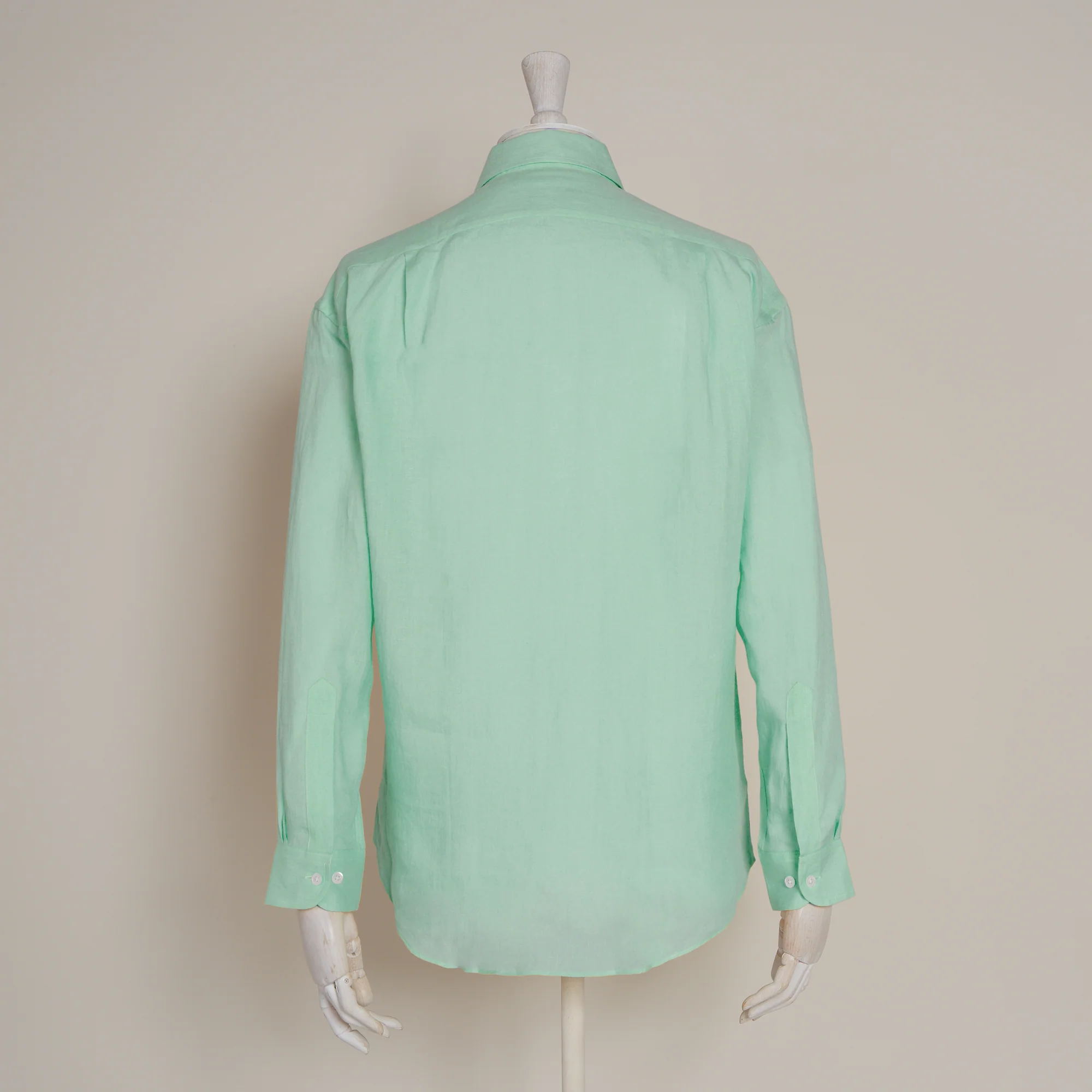 Classic Fit Linen Shirt in Mint - Image 3