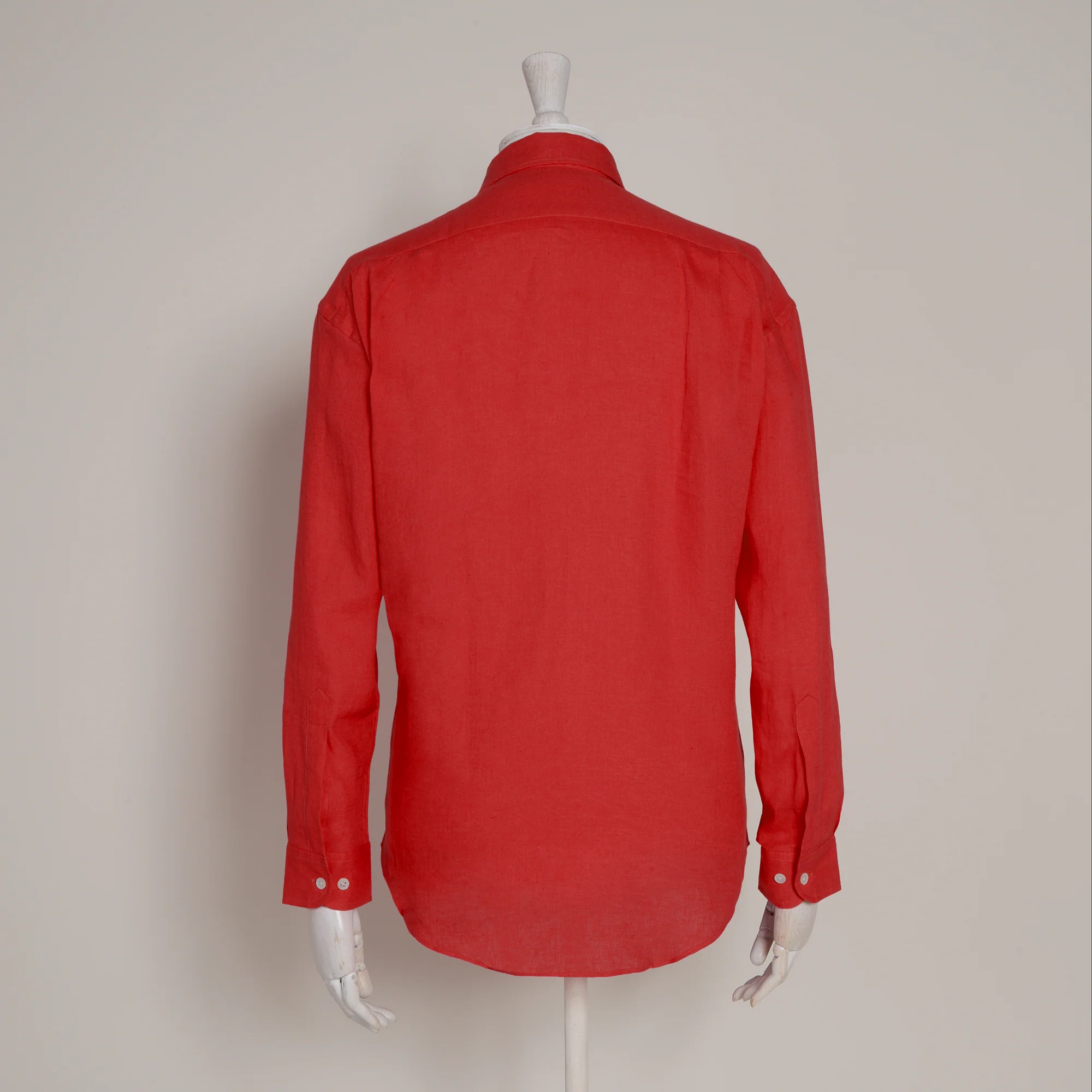 Classic Fit Linen Shirt in Red - Image 3