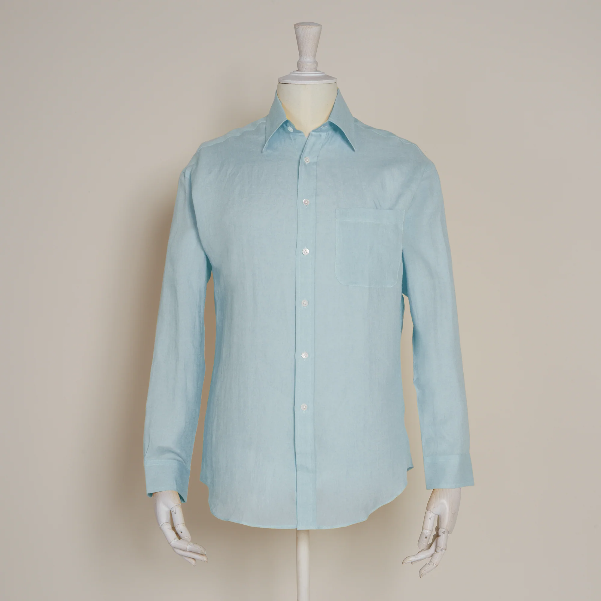 Classic Fit Linen Shirt in Sky