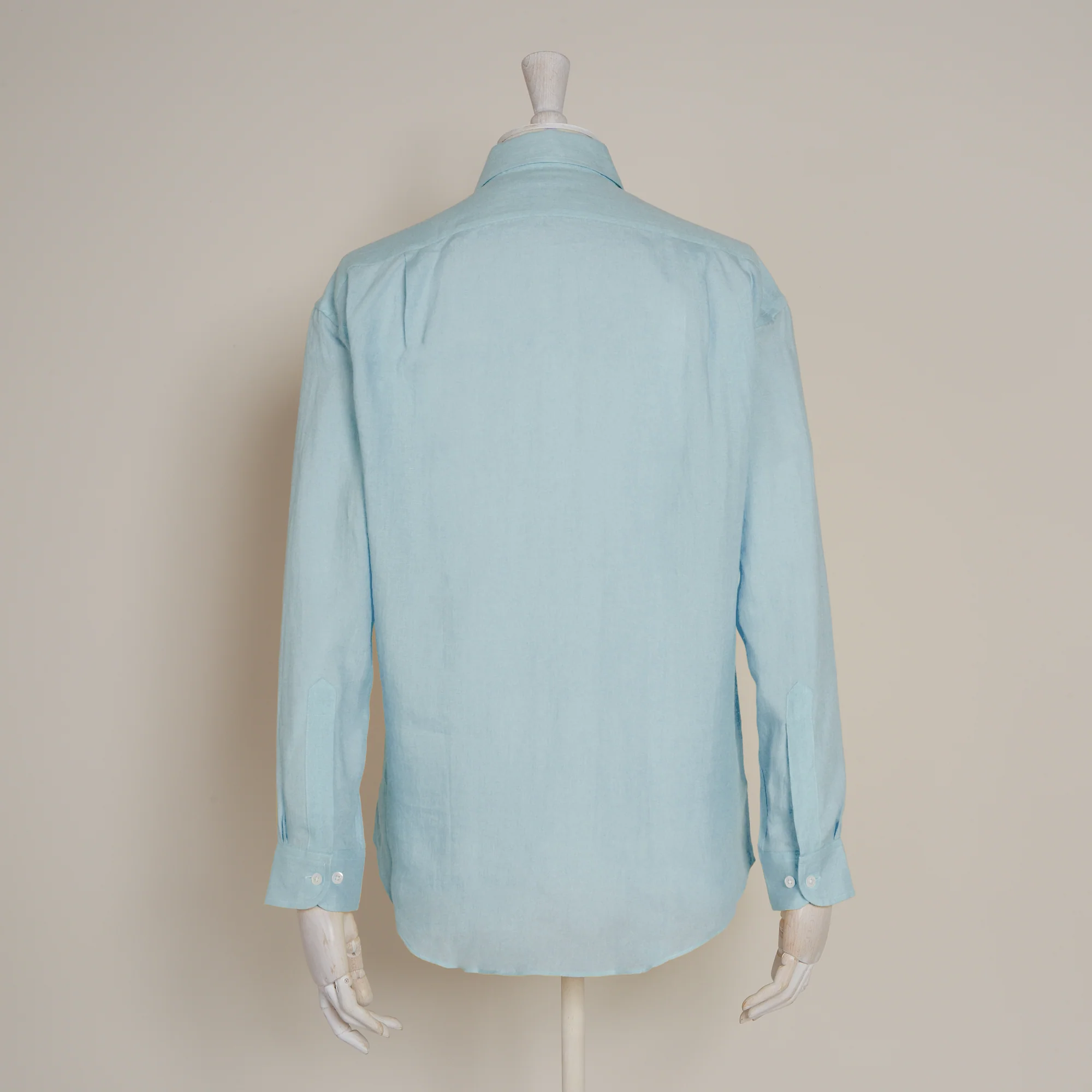 Classic Fit Linen Shirt in Sky - Image 3