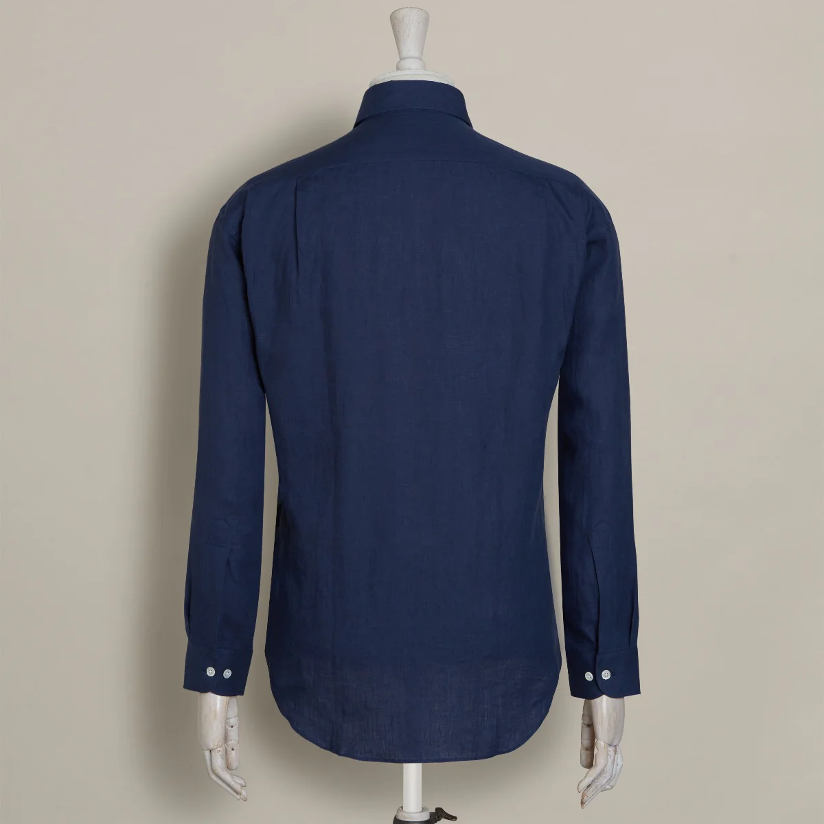 Classic Fit Linen Shirt In Midnight - Image 3