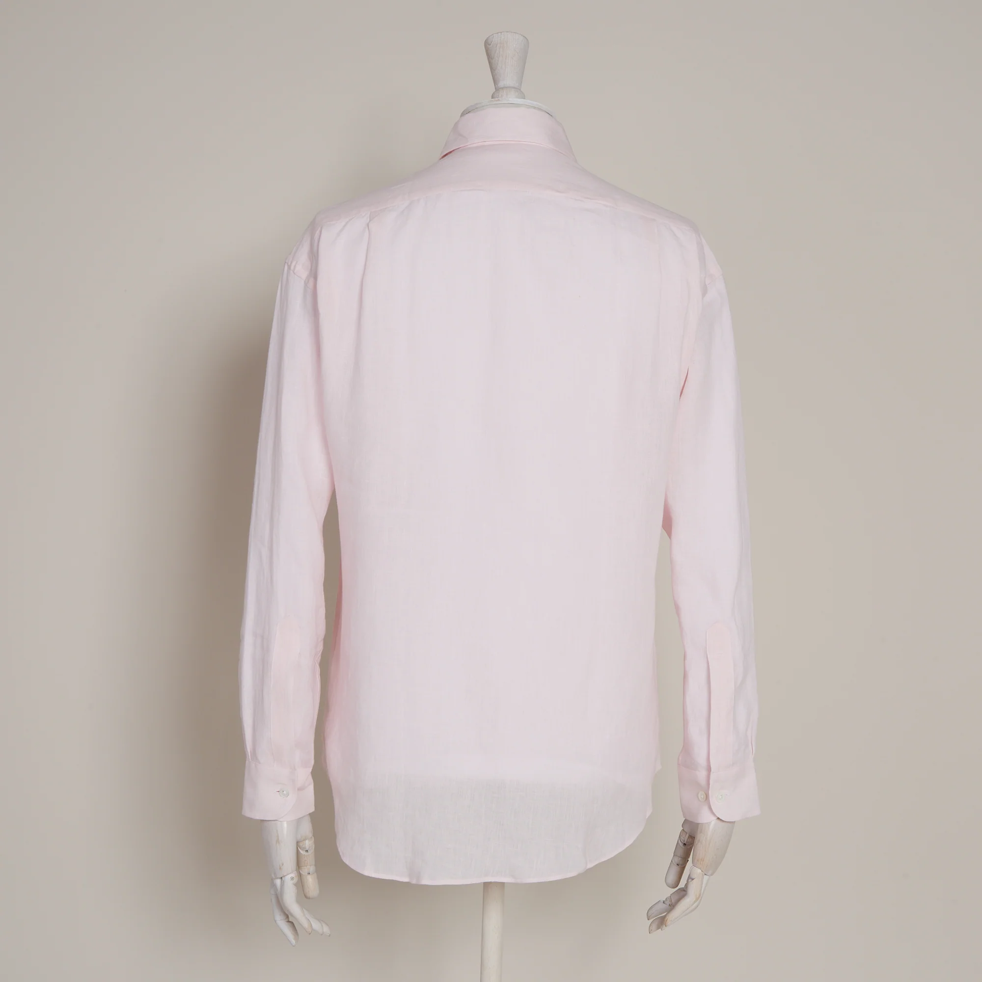 Classic Fit Linen Shirt In Soft Pink - Image 3