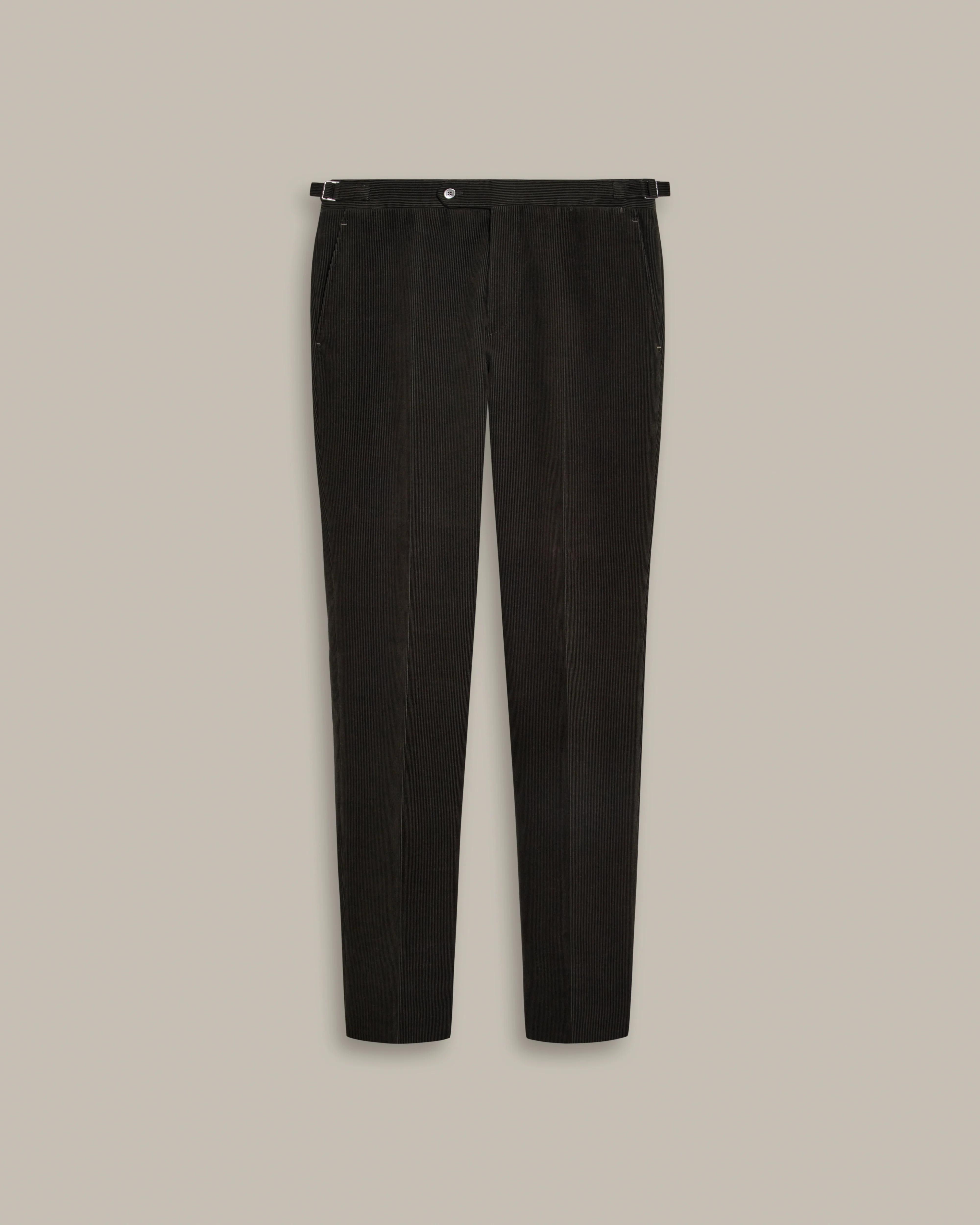 Double Breasted Corduroy Unstructured Suit in Dark Green - Image 5