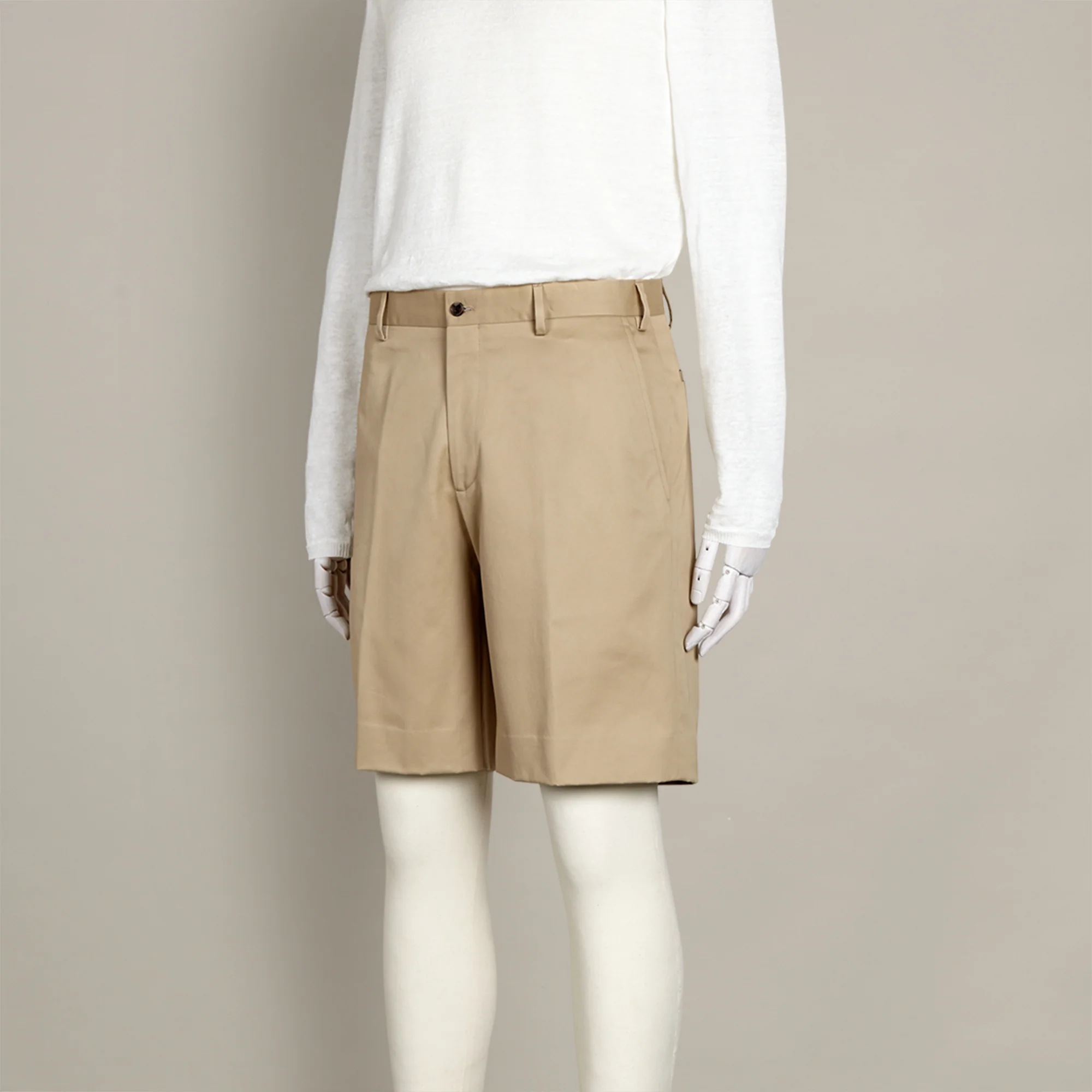 Cotton Beach Shorts In Stone - Image 2