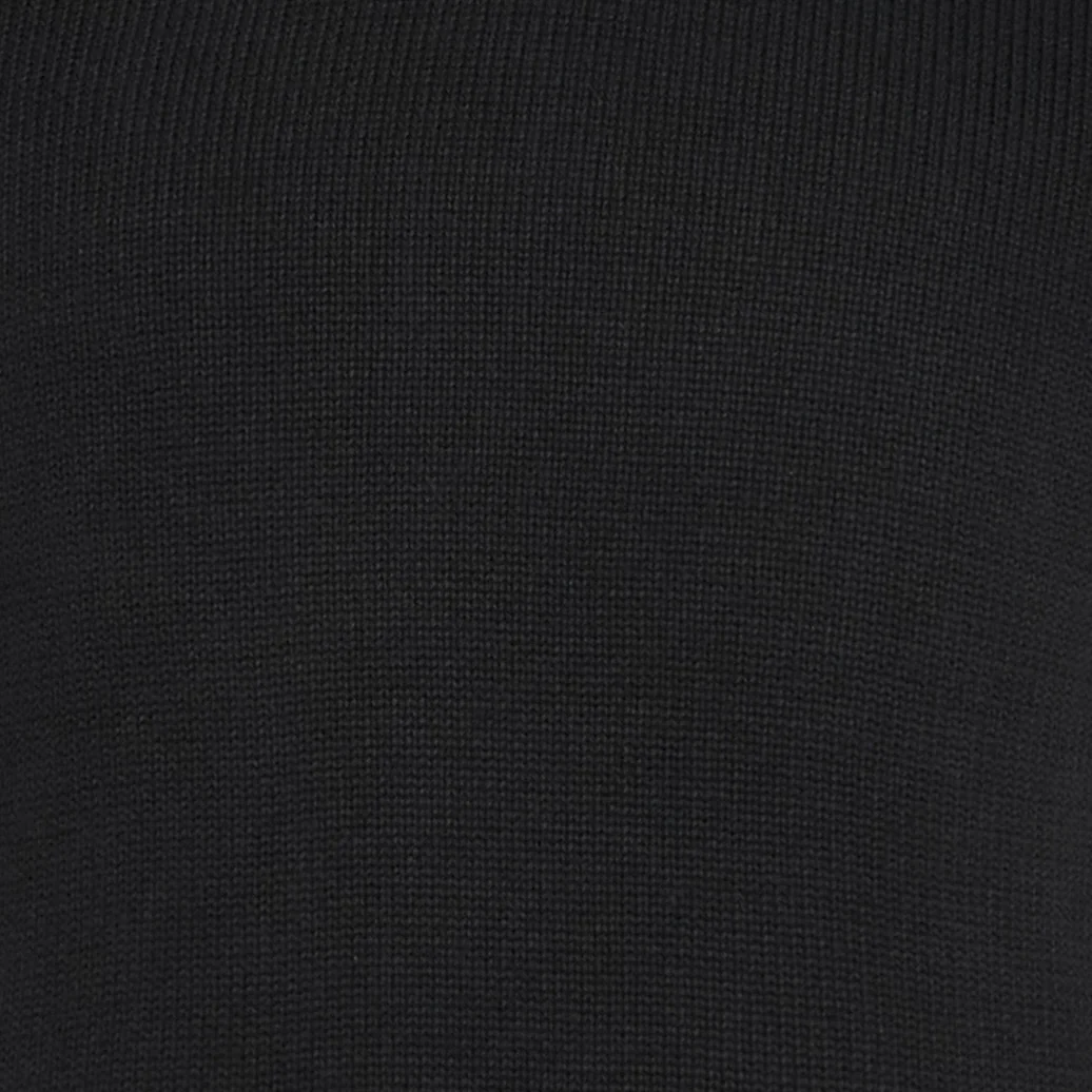 Cotton Crew Neck Sweater in Black - Image 4