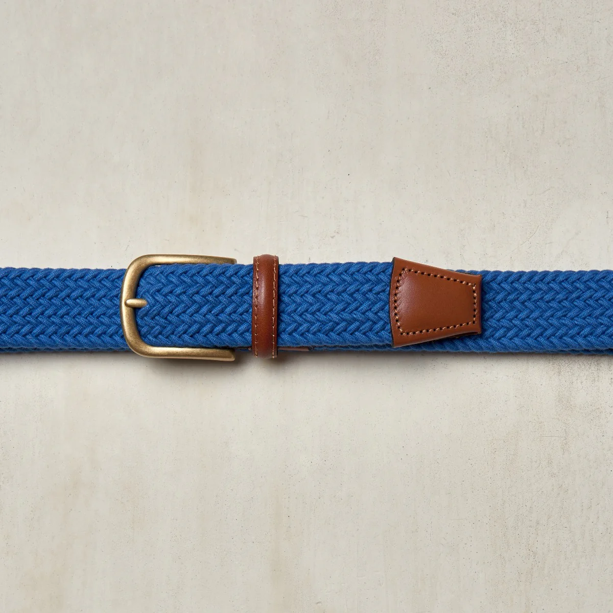 Cotton Elastic Woven Belt In Blue - Image 2