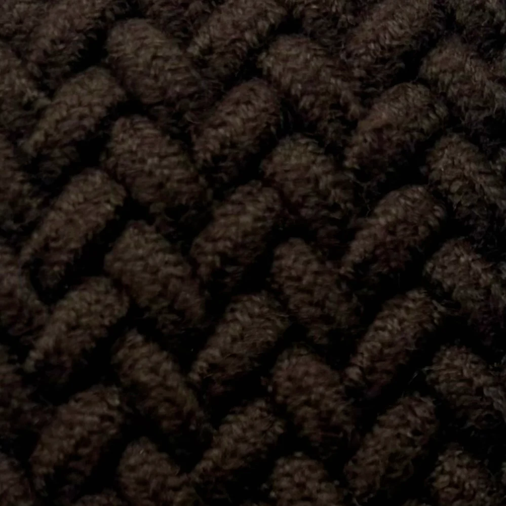 Cotton Elastic Woven Belt In Dark Brown - Image 2