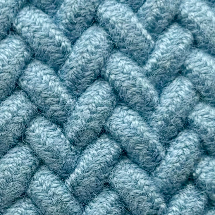 Cotton Elastic Woven Belt In Light Blue - Image 3