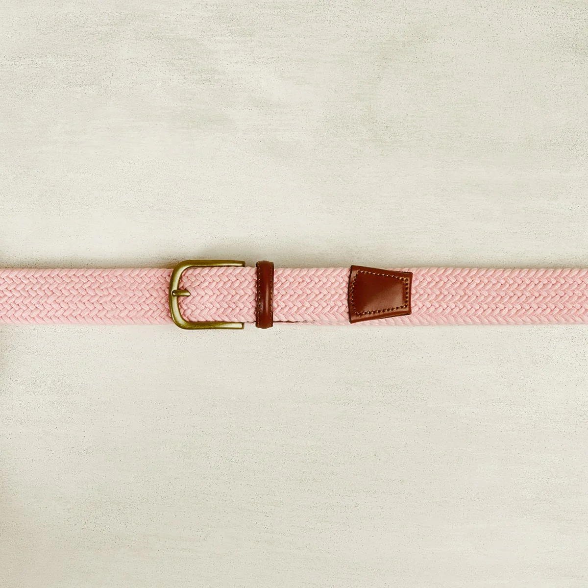Cotton Elastic Woven Belt In Light Pink - Image 2