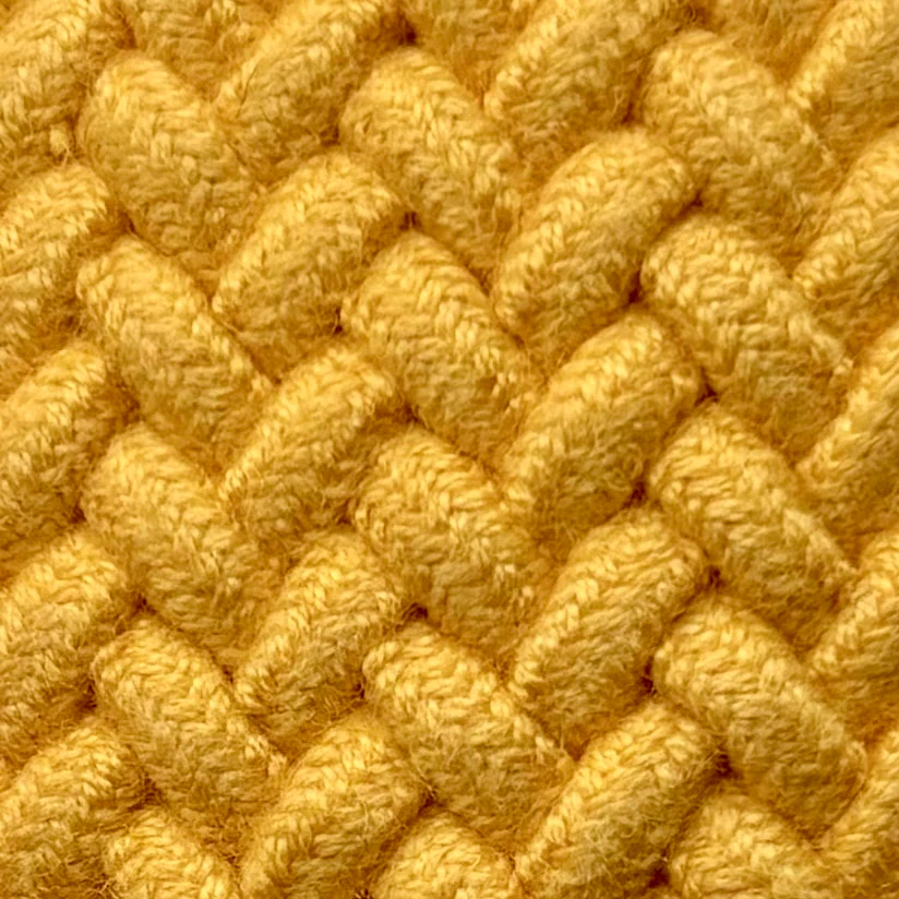 Cotton Elastic Woven Belt In Yellow - Image 3