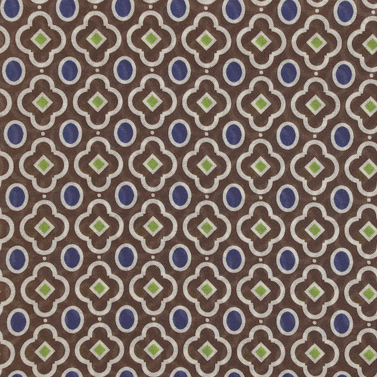 Cotton Mosaic Pocket Square in Dark Blue and Lime - Image 3