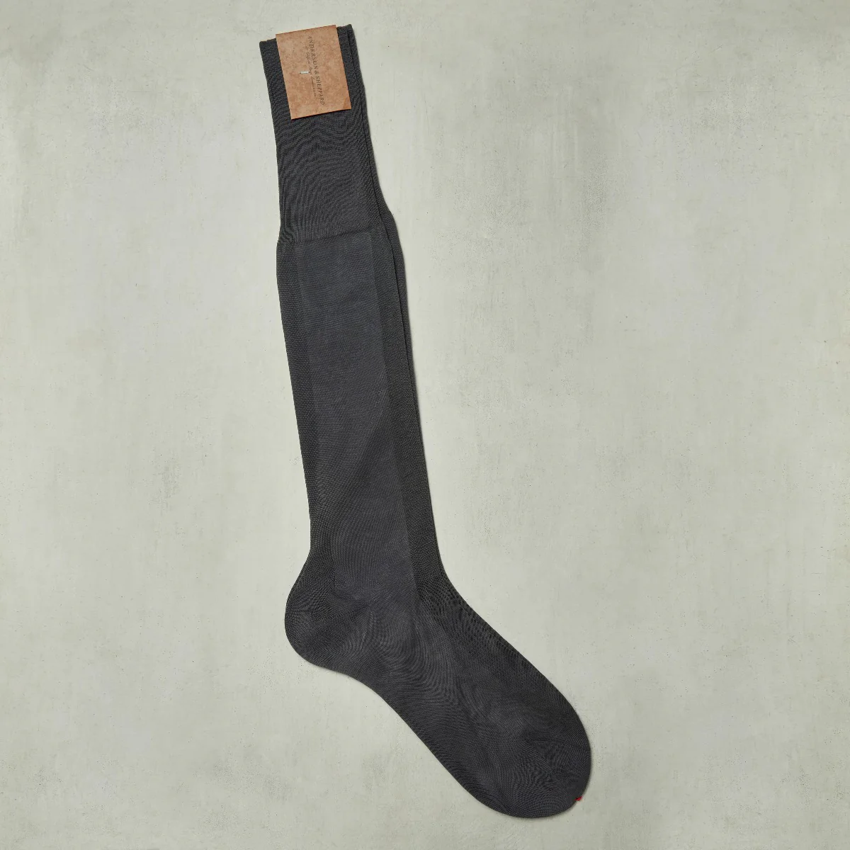 Long Plain Cotton Socks In Elephant - Image 2