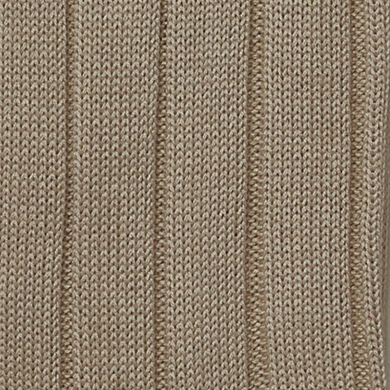 Cotton Ribbed Socks In Natural - Image 2