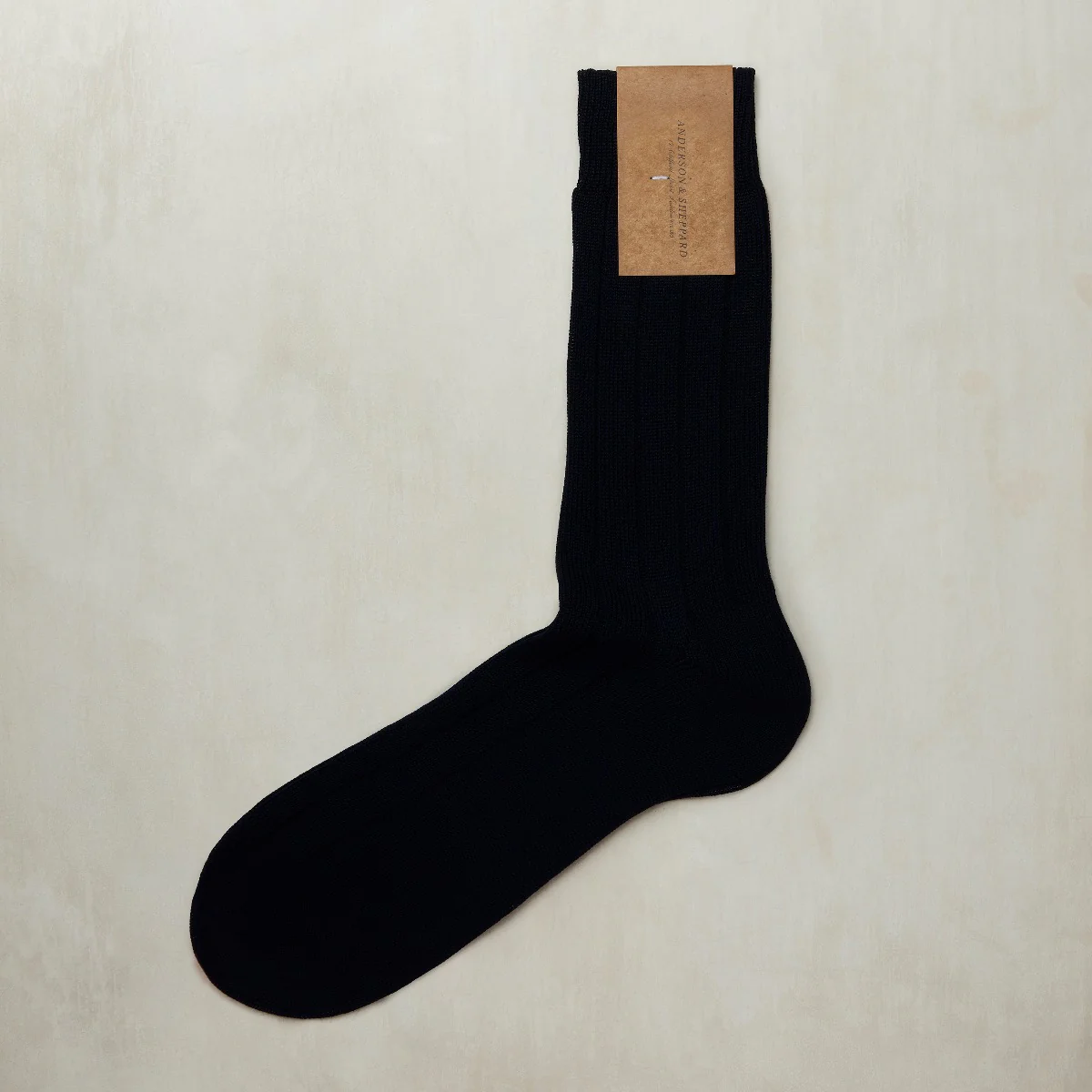 Cotton Ribbed Socks In Navy