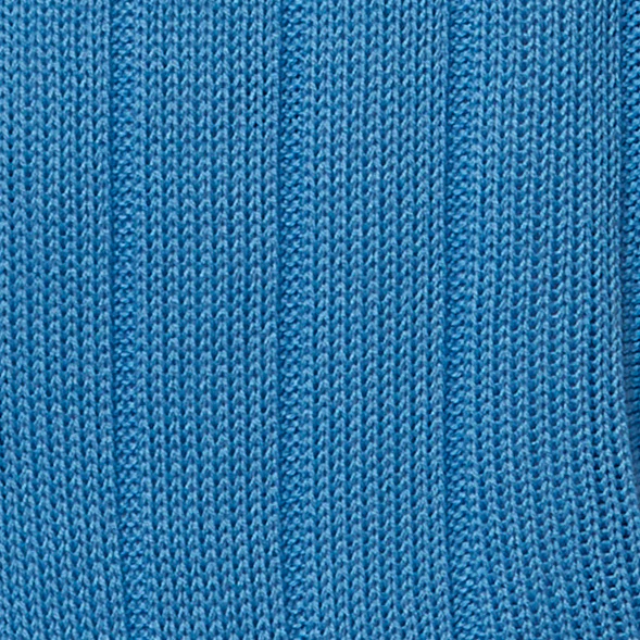 Cotton Ribbed Socks In Sky - Image 2