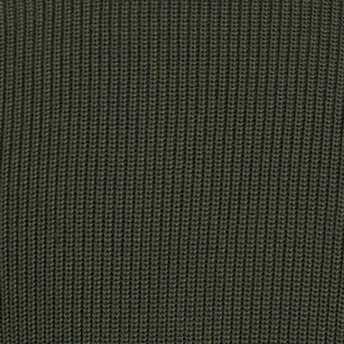 Ribbed Cotton Raglan Sleeved Sweater In Khaki - Image 4