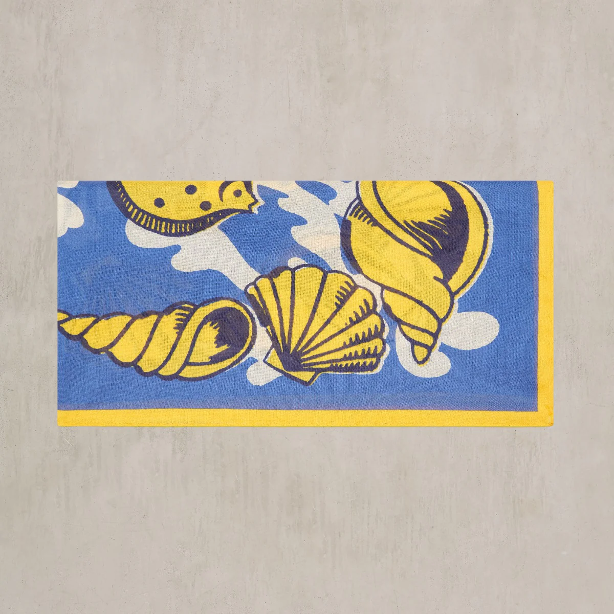 Cotton Shell Neckerchief In Blue And Yellow - Image 2