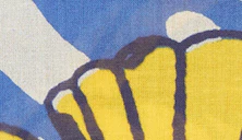 Cotton Shell Neckerchief In Blue And Yellow - Image 3