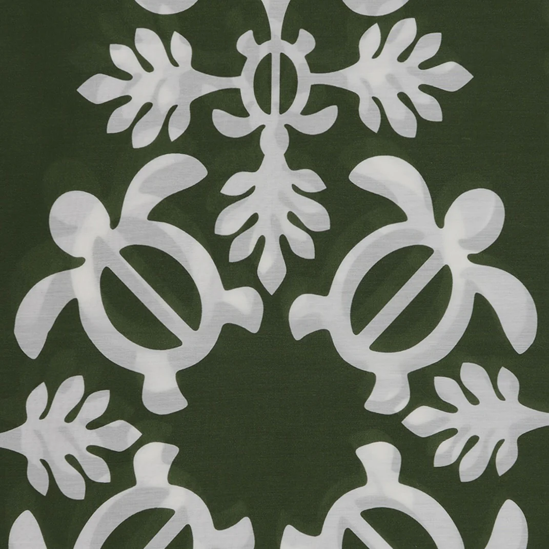 Cotton And Silk Turtle Print Scarf in Green - Image 4