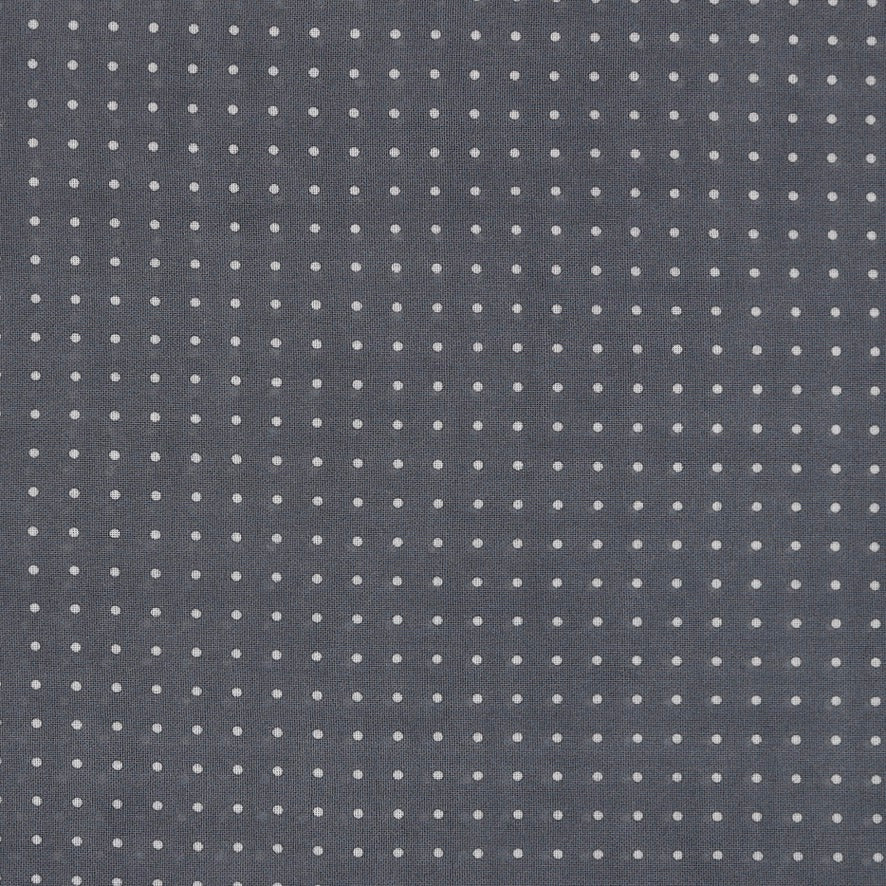 Cotton Spotted Neckerchief in Grey and White - Image 3