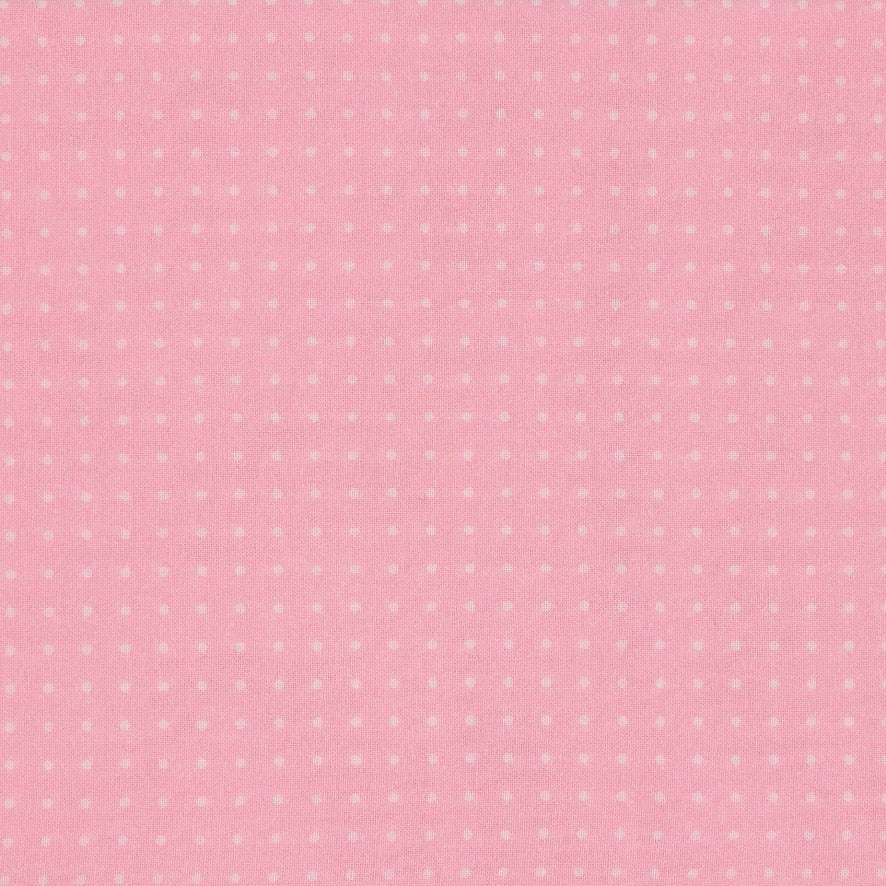 Cotton Spotted Neckerchief in Light Pink and White - Image 3