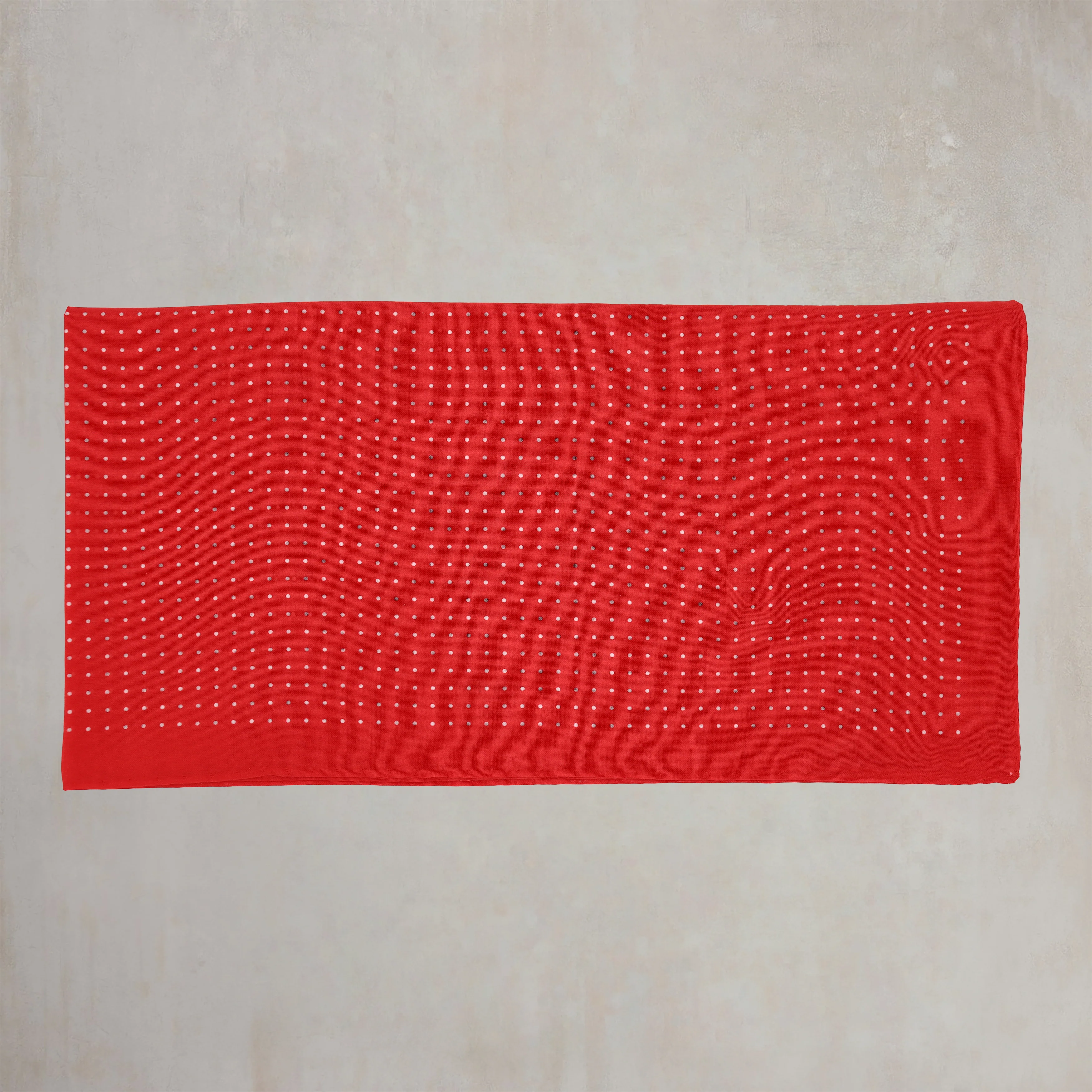 Cotton Spotted Neckerchief in Red and White - Image 2