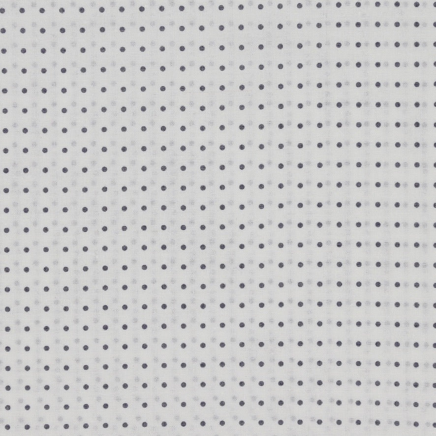 Cotton Spotted Neckerchief in White and Navy - Image 3